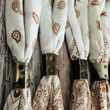 Vintage White Hand Dyed Bandanas