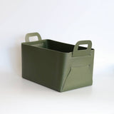 Vegan Leather Storage Basket Gift Box, Medium
