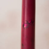 Burgundy Floral Inlaid Candle - Set of 3