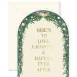 Wedding Floral Arch Die-Cut Greeting Card