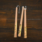 Floral Inlaid Tapered Candles - Set of 3