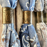 Leather Bandana Slides