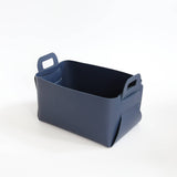 Vegan Leather Storage Basket Gift Box, Medium