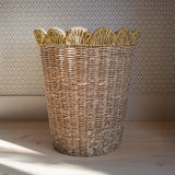 Scallop Woven Basket - Yellow