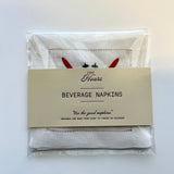 Happy Hour Embroidered Cocktail Napkins- Set of 4