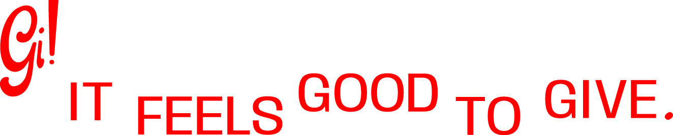 Givanne logo with tagline stating "Gi! it feels good to give"