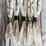 Vintage White Hand Dyed Bandanas