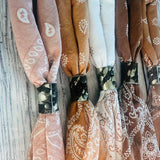 Terracotta Hues Hand Dyed Bandanas