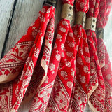 Red Floral Bandanas