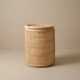 Natural Artisan Home - Fine Rattan Cane Basket with Lid-Laundry, Storage, Nursery
